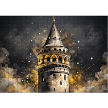 Karizmart Ahşap Mdf Puzzle Yapboz Istanbul Galata Kulesi 50 x 70  cm