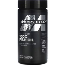 Muscletech  Platinum 100% Fish Oil  100 Soft Gel Capsules Usa Version