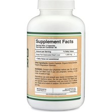 Double Wood Grass Fed Beef Liver 1000mg 180 Capsul  Usa Version