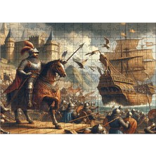 Karizmart Ahşap Mdf Puzzle Yapboz Savaş Temalı Süvari 25 x 35 x 50 cm