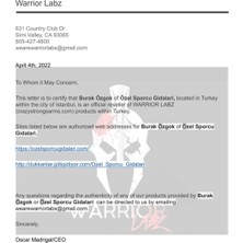 Warrior Labs Warrıor Labz  Ostarine MK-2866  15MG 60 Capsules