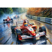 Ekart Ahşap Mdf Puzzle Yapboz Formula 1 Arabaları 50 x 70 cm