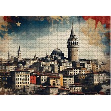 Karizmart Ahşap Mdf Puzzle Yapboz Galata Kulesi 50 x 70  cm