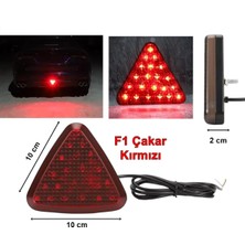 Otomor Aksesuar F1 Üçgen Flashlı LED Stop Lambası Yeni Model Kırmızı Camlı ONP817