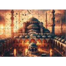 Ekart Ahşap Mdf Puzzle Yapboz Cami Manzarası 120 Parça 25 x 35 cm