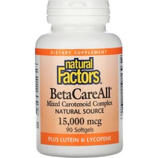 Natural Factors Natural Factors  Betacareall  15 000 Mcg  90 Softgels (I34)