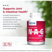 Jarrow Formulas N-A-G 700 Mg - 120 Veggie Caps - N-Acetyl Glucosamine - Versatile Form Of Glucosamine - Supports Joint & Intestinal Health.