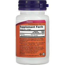 Now Foods  Vitamin D-3  High Potency  5 000 Iu  120 Softgels  Usa Version