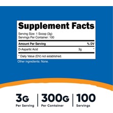 Nutricost D-Aspartic Acid (Daa) Powder 300gr- Gluten Free & Non-Gmo - Usa