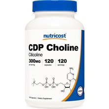 Nutricost Cdp Choline (Citicoline) 300mg  120 Vegetarian Capsules - Non-Gmo  Vegetarian Friendly  Gluten Free Usa Menşei