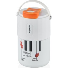 Vagonlife 400ML Desenli Pipetli/pipetsiz Çift Içim Kulplu Kahve Bardağı/mug Paslanmaz Çelik Termos