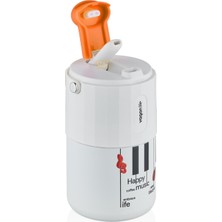 Vagonlife 400ML Desenli Pipetli/pipetsiz Çift Içim Kulplu Kahve Bardağı/mug Paslanmaz Çelik Termos