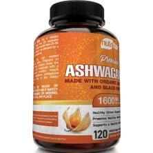 Nutriflair Premium  Ashwagandha Ve Karabiber 1600mg 120 Capsules With Black Pepper Root