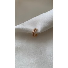 Kad Collection Çift Sıra Taşlı Earcuff Kıkırdak Küpe