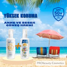 PRObeauty Probeauty Yetişkin Ve Çocuk Güneş Kremi Bir Arada 2li Set 50+ Spf Yüksek Koruma Leke Karşıtı Güneşkreyetişkin