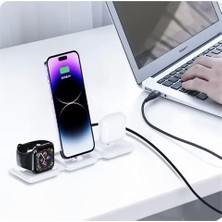 Foxyn FXN-A34  Iphone/iwatch/airpod Katlanabilir Kablosuz Şarj 10W Hızlı Şarj Taşınabilir Manyetik