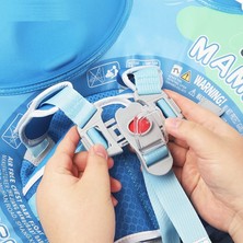 Mambobaby Yeni  Bebekler  Için Desenli Güneş Korumalı -Gölgelikli Emniyet Kilitli Güvenli Çocuk Yüzme Can Simidi