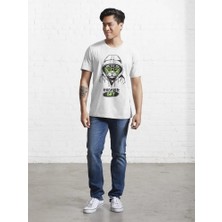 Otuz5 Hacker Cat Baskılı Bisiklet Yaka T-Shirt
