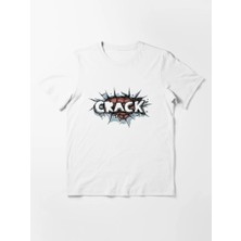Otuz5 Crack Baskılı Bisiklet Yaka T-Shirt
