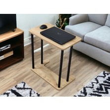 Peka Tekerlekli Laptop Sehpası Kahvaltı Masası Yan Sehpa