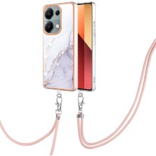 Manyi Mall Xiaomi Poco M6 Pro 4g Tampon Mermer Crossbody Kordon Askısı Yumuşak (Yurt Dışından)