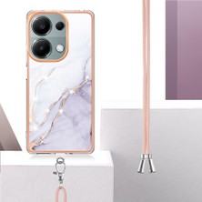 Manyi Mall Xiaomi Poco M6 Pro 4g Tampon Mermer Crossbody Kordon Askısı Yumuşak (Yurt Dışından)