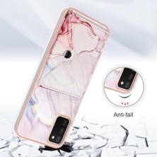 Manyi Mall Samsung Galaxy A03S Mermer Ince Cüzdan Kart Yuvaları Yumuşak Tpu Tampon (Yurt Dışından)