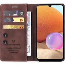 Manyi Mall Samsung Galaxy A32 4g Için Flip Case Darbeye Deri Kılıf Kapak Çevirin (Yurt Dışından)