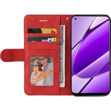 Manyi Mall Kart Yuvası Standı ile Realme 11 4g Için Kılıf Pu Deri Flip Folio Kılıf (Yurt Dışından)