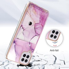 Manyi Mall Samsung Galaxy A22 4g Mermer Kart Yuvaları Için Kılıf Ince Cüzdan Yumuşak Tpu (Yurt Dışından)