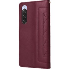 Manyi Mall Sony Xperia 10 V Flip Kapak Için Flip Case Basit Iş Cüzdan Deri (Yurt Dışından)