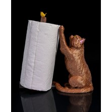 Turansoy Craft Kedi ve Kuş Temalı Tuvalet Kağıdı Tutacağı Tuvalet Kağıtlık