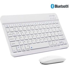 Duhaline Hometech Alfa 10BT-10YF-10TX-10YC Pro Tablet Uyumlu Slim Şarjlı Türkçe Bluetooth Klavye & Mouse Seti