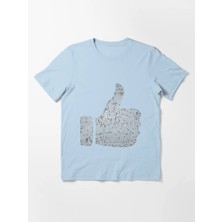 Otuz5 Like Baskılı Bisiklet Yaka T-Shirt