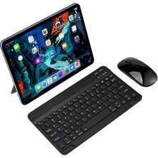 Duhaline Vorcom Avalon-Ultrapad-Quartzpro Tablet Için Uyumlu Slim Şarjlı Türkçe Bluetooth Klavye & Mouse Seti