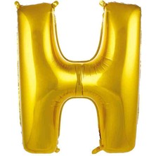 Ürün Limanı H Harfi 100  cm  Gold Renk Folyo Balon