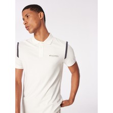 Discovery Expedition Düz Beyaz Erkek Polo T-Shirt D4SM-TST3245