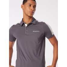 Discovery Expedition Blok Desenli Antrasit Erkek Polo T-Shirt D4SM-TST3241