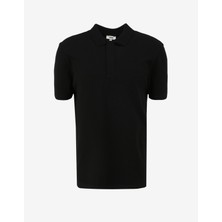 Jeep Siyah Erkek Polo Yaka Relaxed Nakışlı Polo T-Shirt C4SM-TST4528