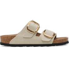 Birkenstock Arizona Big Buckle Tex Rough Canvas Vegan 1026726-Eggshell
