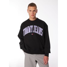 Tommy Jeans Siyah Erkek Sweatshırt DM0DM18628BDS