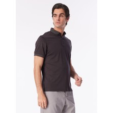 People By Fabrika Düz Siyah Erkek Polo T-Shirt SPBF4SM-TST5082