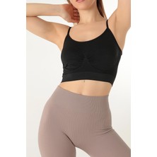 Miorre Ince Askılı Desteksiz Seamless Spor Sütyen
