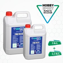 Ezomax Ultra Şeffaf Döküm Tipi Epoksi Reçine 7,5kg Set Epoxy Masa Sehpa Için