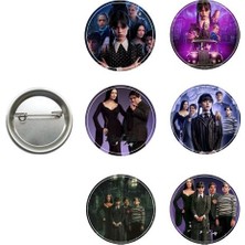 Parti Dükkanım Adams Ailesi Parti Rozeti 6 Adet