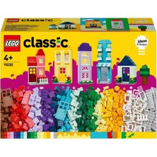 LEGO® Classic Yaratıcı Evler 11035 - 4 Yaş ve Üzeri Çocuklar için 6 Adet Ev Figürü İçeren Yaratıcı Oyuncak Yapım Seti (850 Parça)