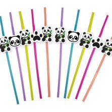 Parti Dükkanım Panda Artistik Pipet 10 Adet