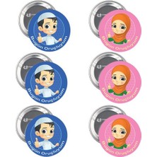 Parti Dükkanım Bugün Oruçluyum Rozeti Erkek/kız 6 Adet