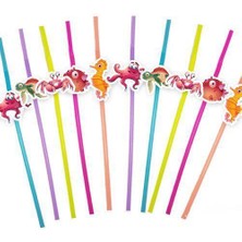 Parti Dükkanım Deniz Canlıları Artistik Pipet (10 Adet)