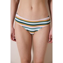 Shona Hipster Dokulu Çizgili Bikini Altı